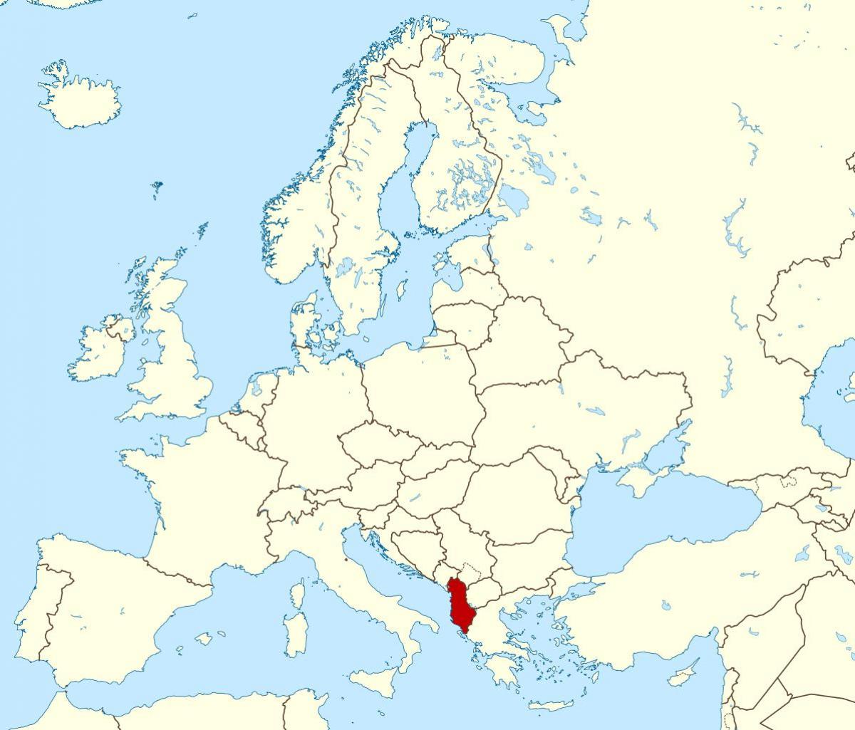 карта света показује Албанија