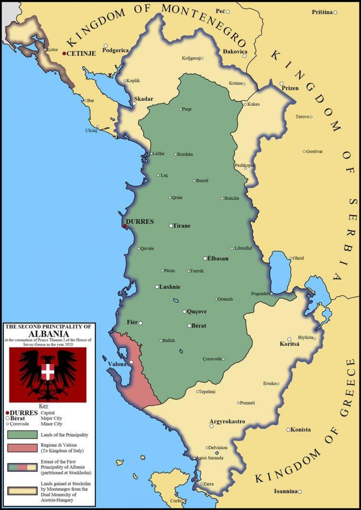 карта драча Албанија
