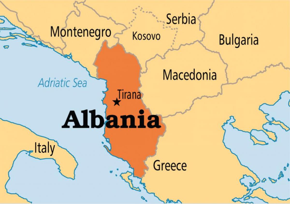 карта тиранина Албанија
