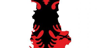 Мапа Албаније застава