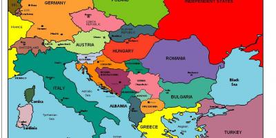 На мапи Европе Албанија