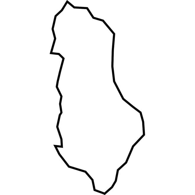 мапа Албаније картица вецтор