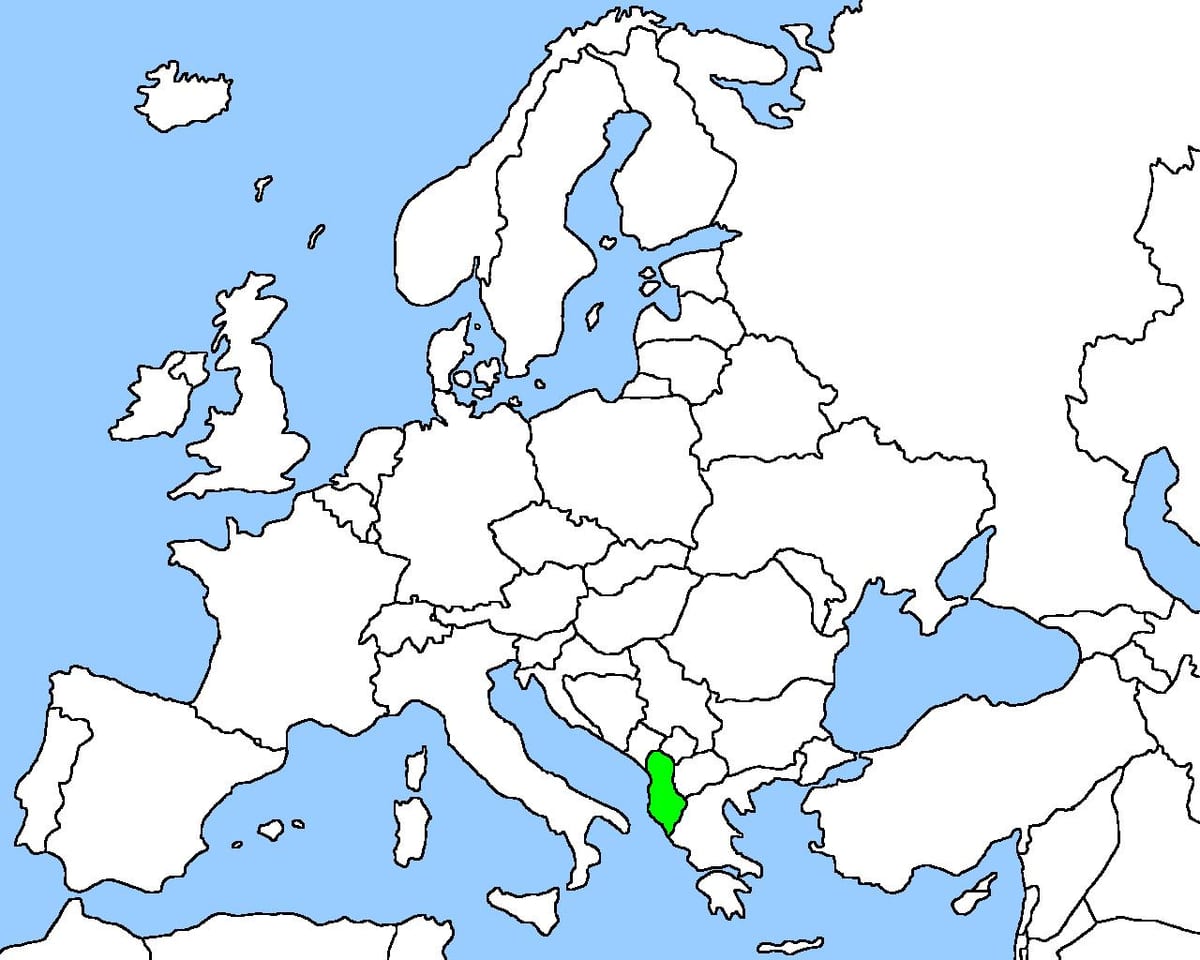 мапа Албаније карта за вожњу