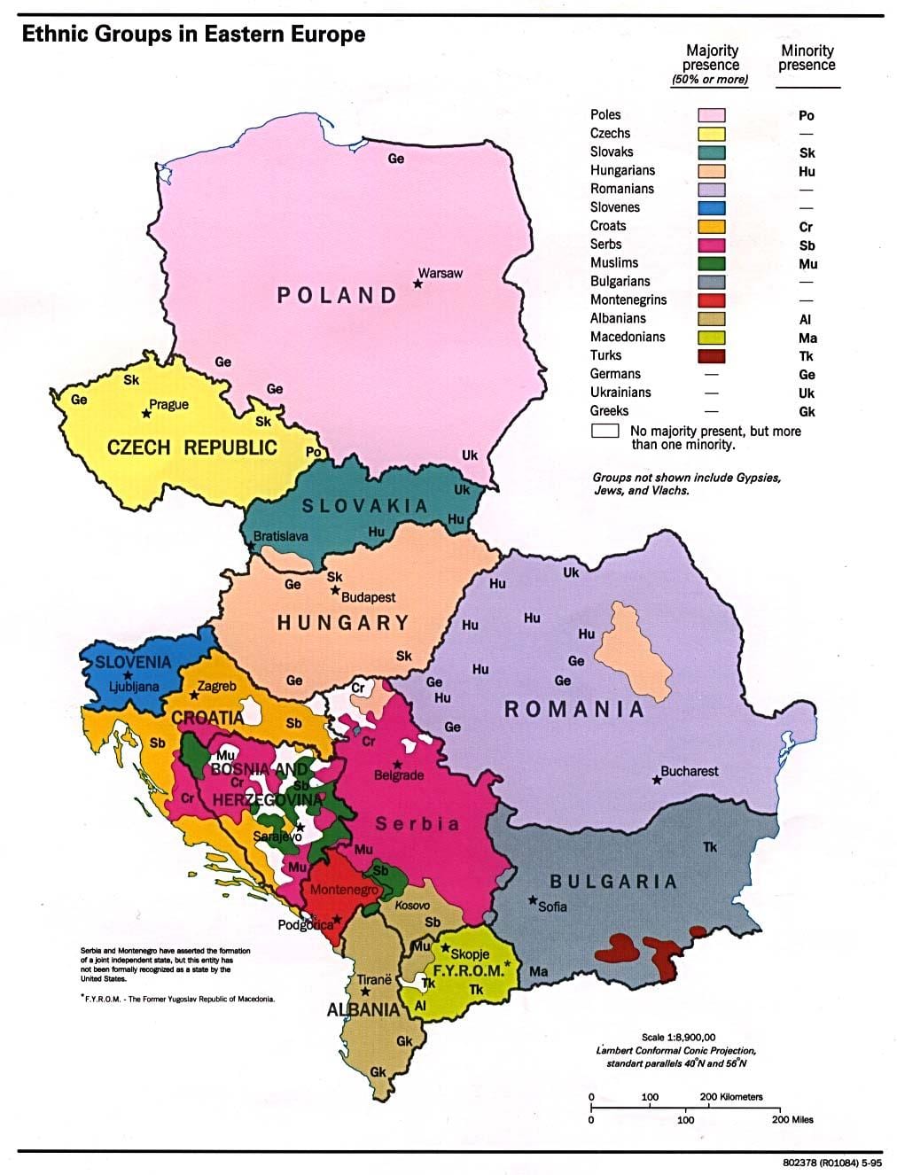 етничка карта Албаније