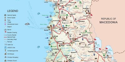 Дерми мапа Албаније